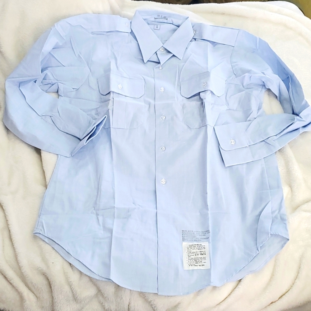 💥50% sale💥NEW Vintage USAF unicor type II 1550 BLUE LONG SLEEVE 16x33 #b959